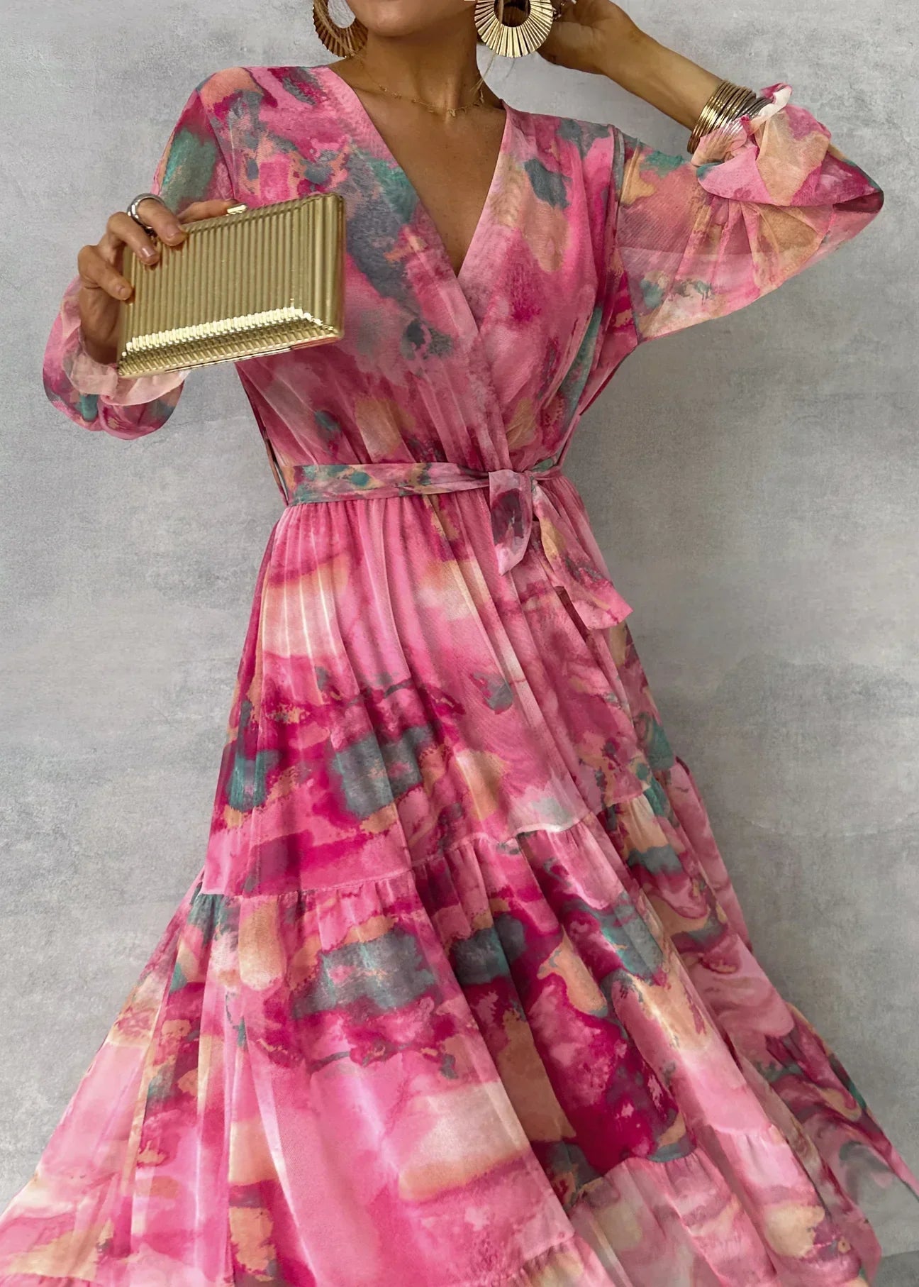 Hazel | Vestido Envolvente con Estampado Floral