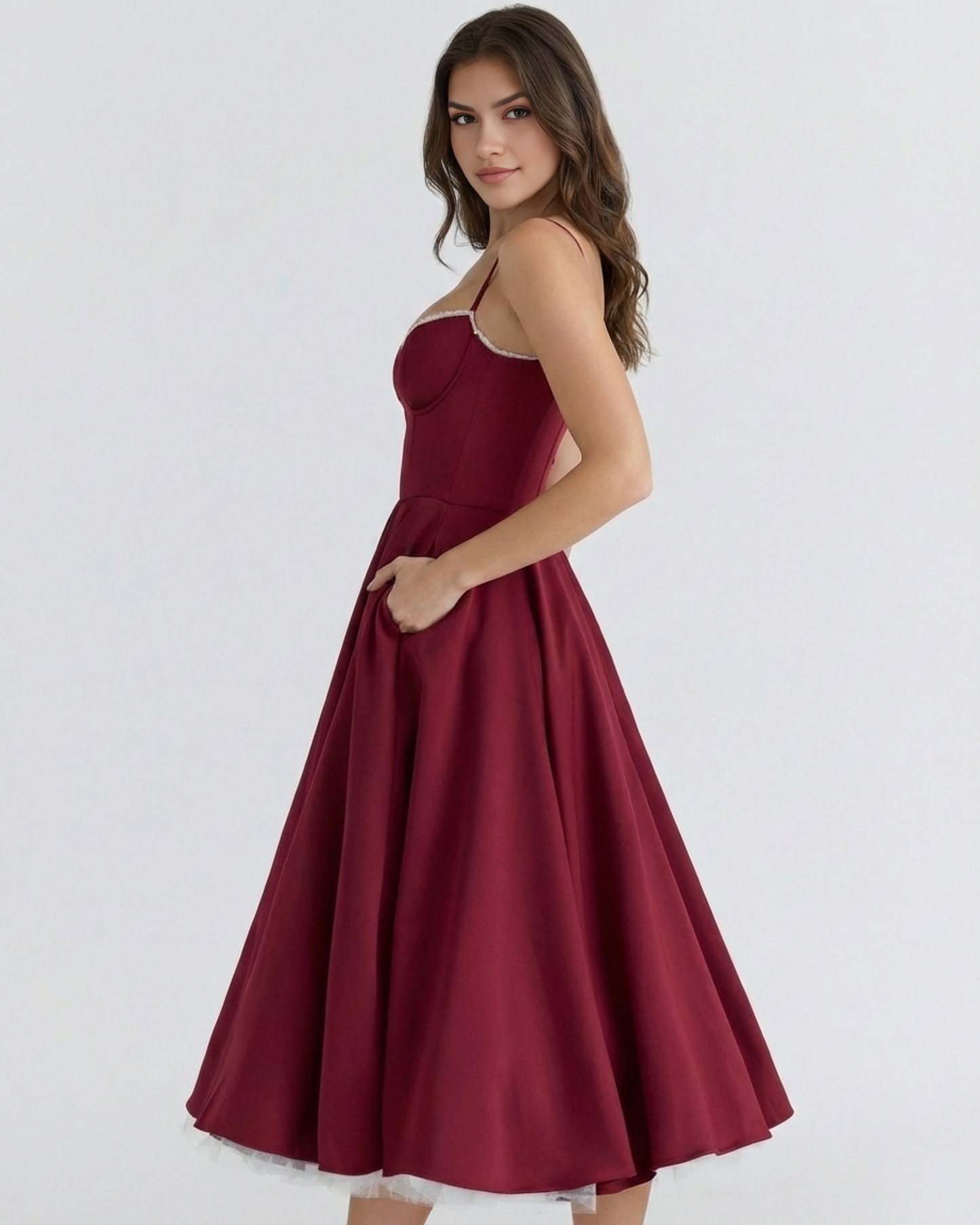 Selene | Falda midi vaporosa