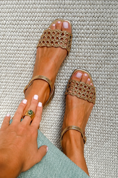 Aurora™ | Sandalias Doradas, Encanto de Verano