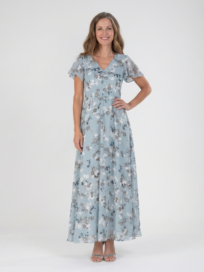 Montserrat | Vestido maxi de chiffon floral